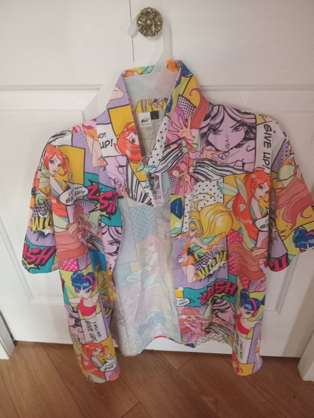 SHEIN Winx Club Button Up Shirt XL